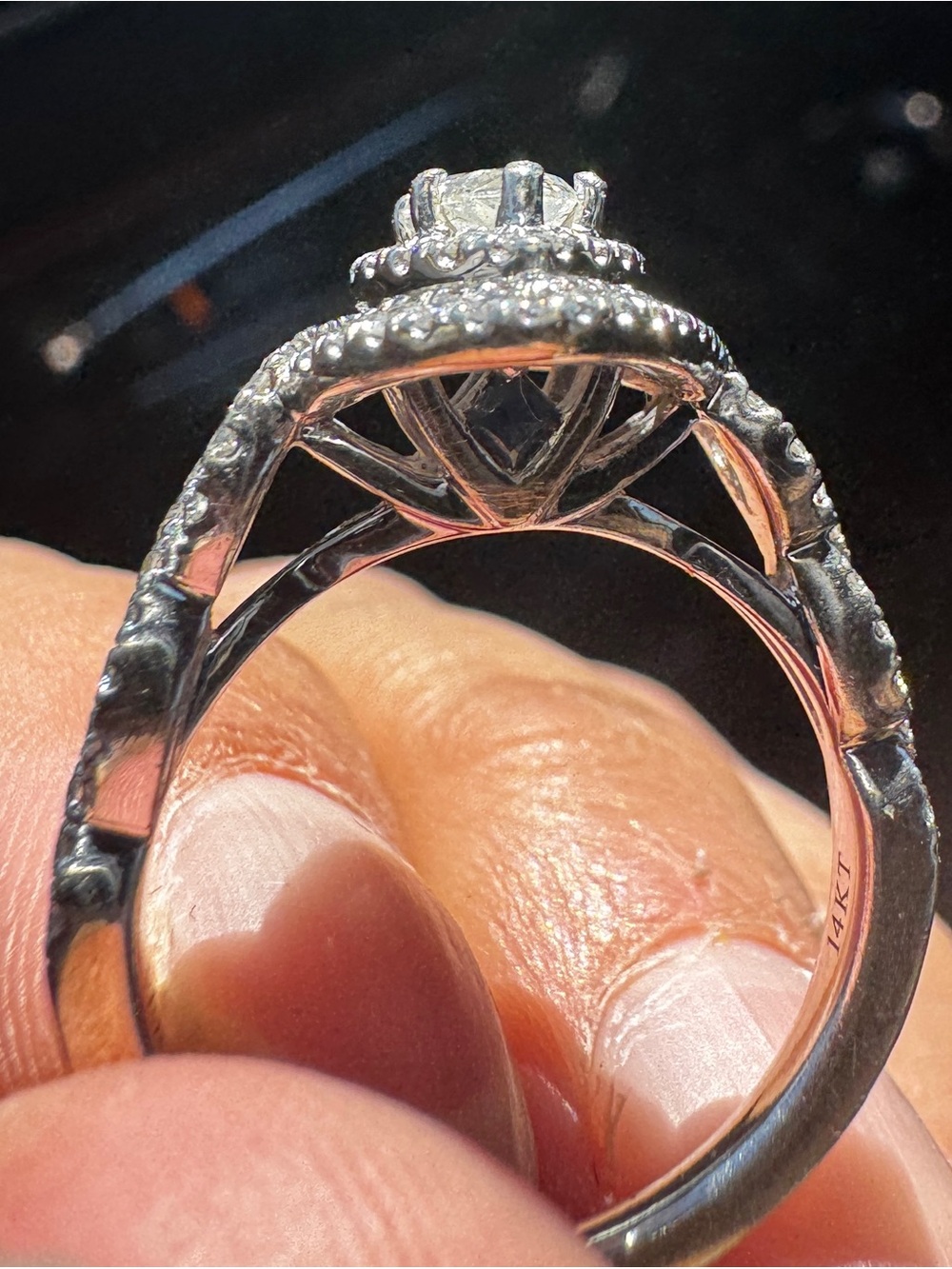 Vera Wang Love Collection Marquise Engagement Ring - Picture 15 of 16